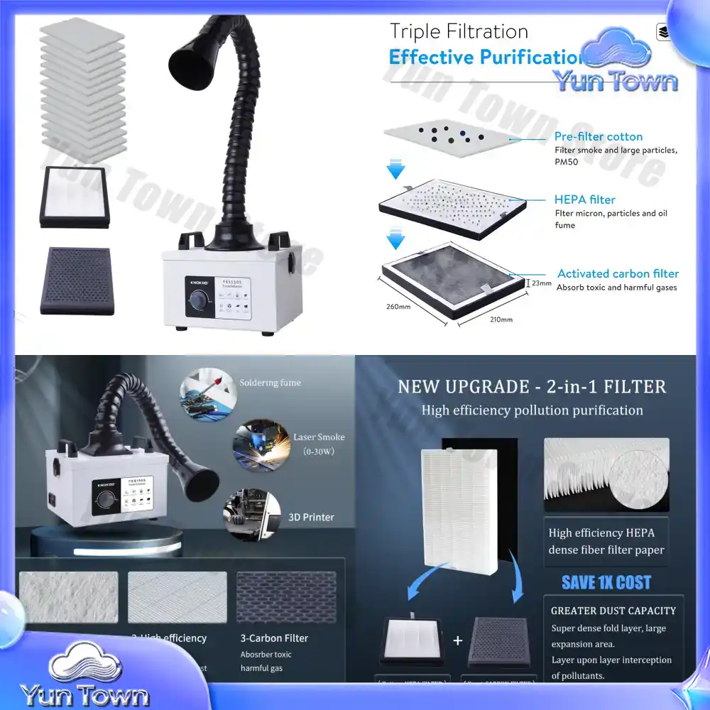 Industrial Laser Uses - Pembersih Asap Laser Motor 100W dengan
