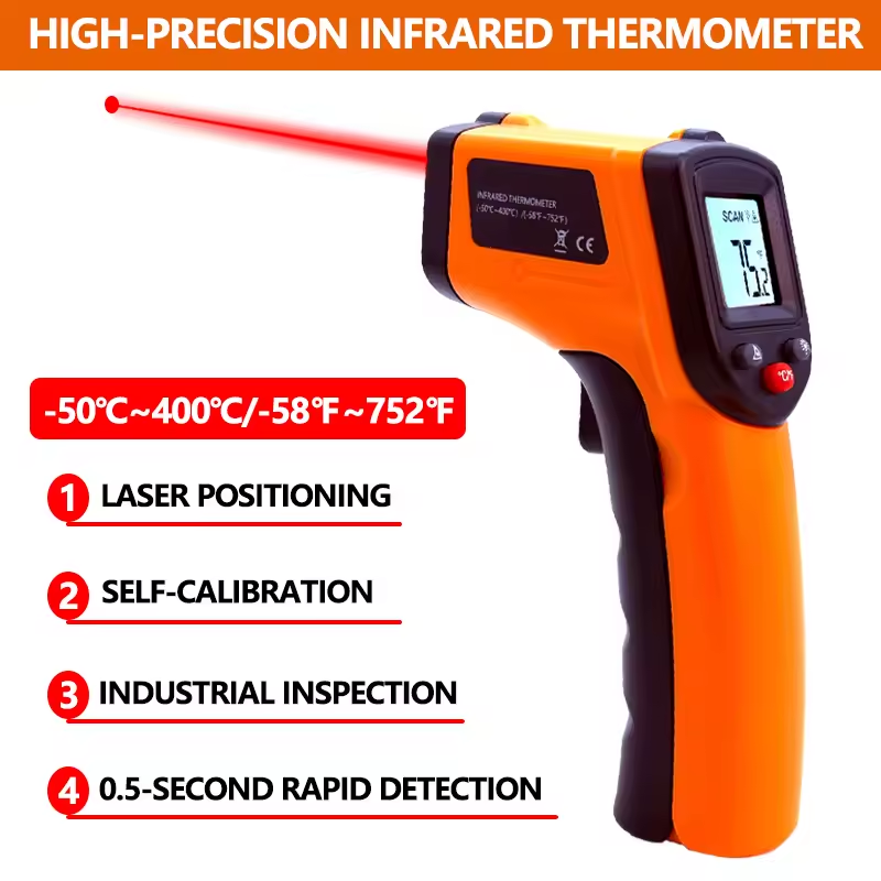 Industrial Laser Uses - Termometer Inframerah Genggam Tanpa Kontak, Alat