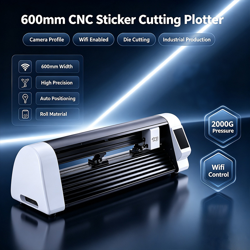 Industrial Laser Cutting Machines - Mesin Pemotong Stiker Laser CNC 600mm,