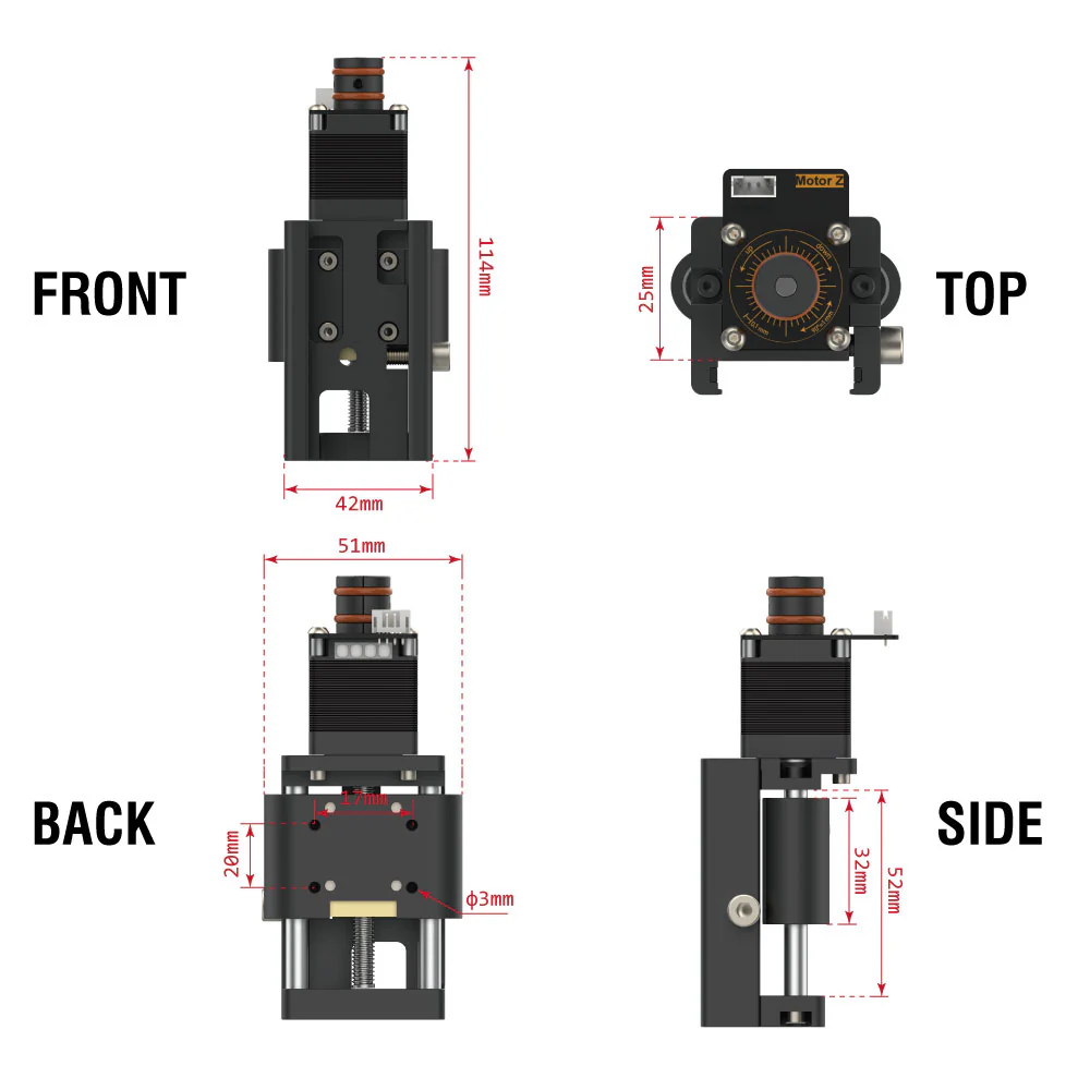 Modul Sumbu Z NEJE 20Mm, Mekan - Industrial Laser Uses ulasan dan harga