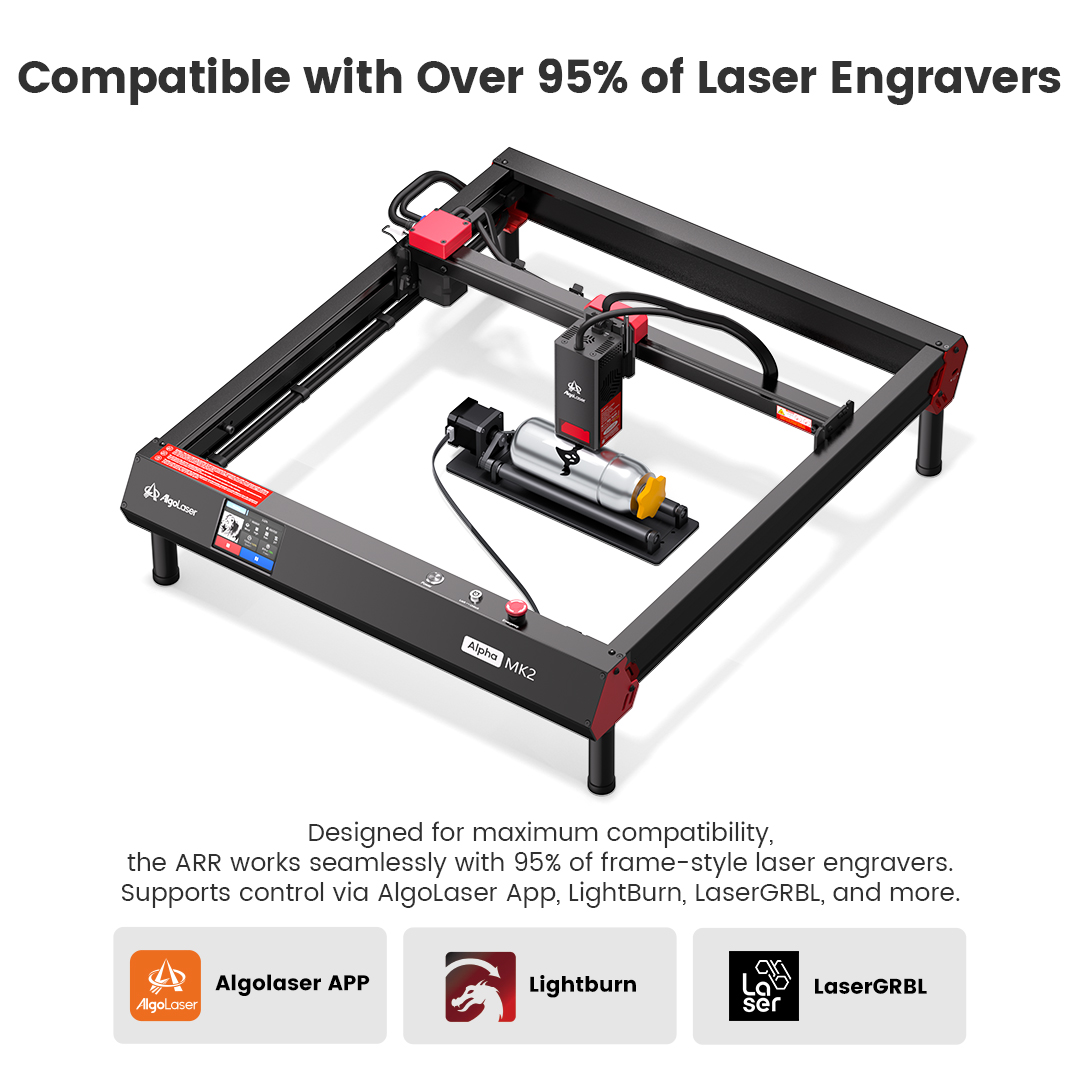 AlgoLaser Rotary Roller 360 °  - Rotary Axis Laser Engraver ulasan dan harga