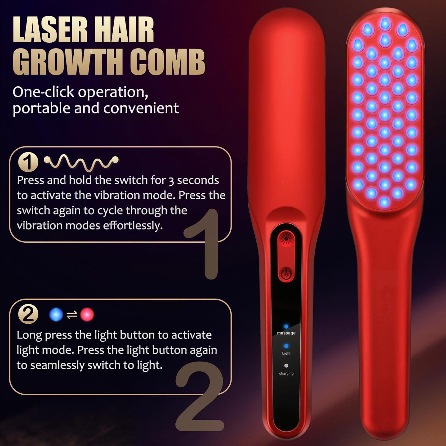 Sisir Penumbuh Rambut Laser, P - Industrial Laser Beam ulasan dan harga