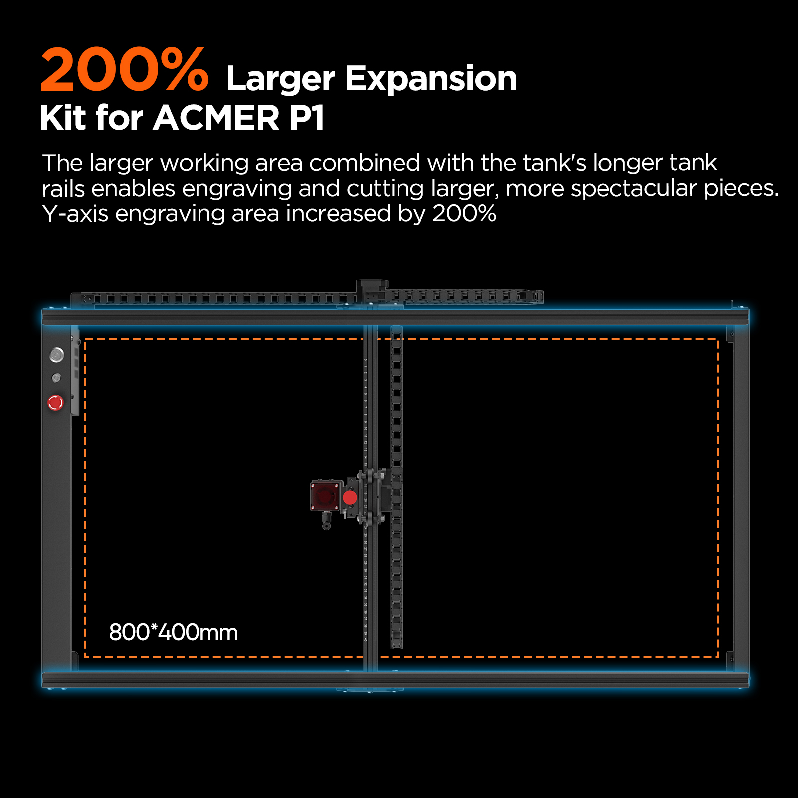 P1 L60 DIY Kit Bingkai Alumini - Rotary Axis Laser Engraver ulasan dan harga