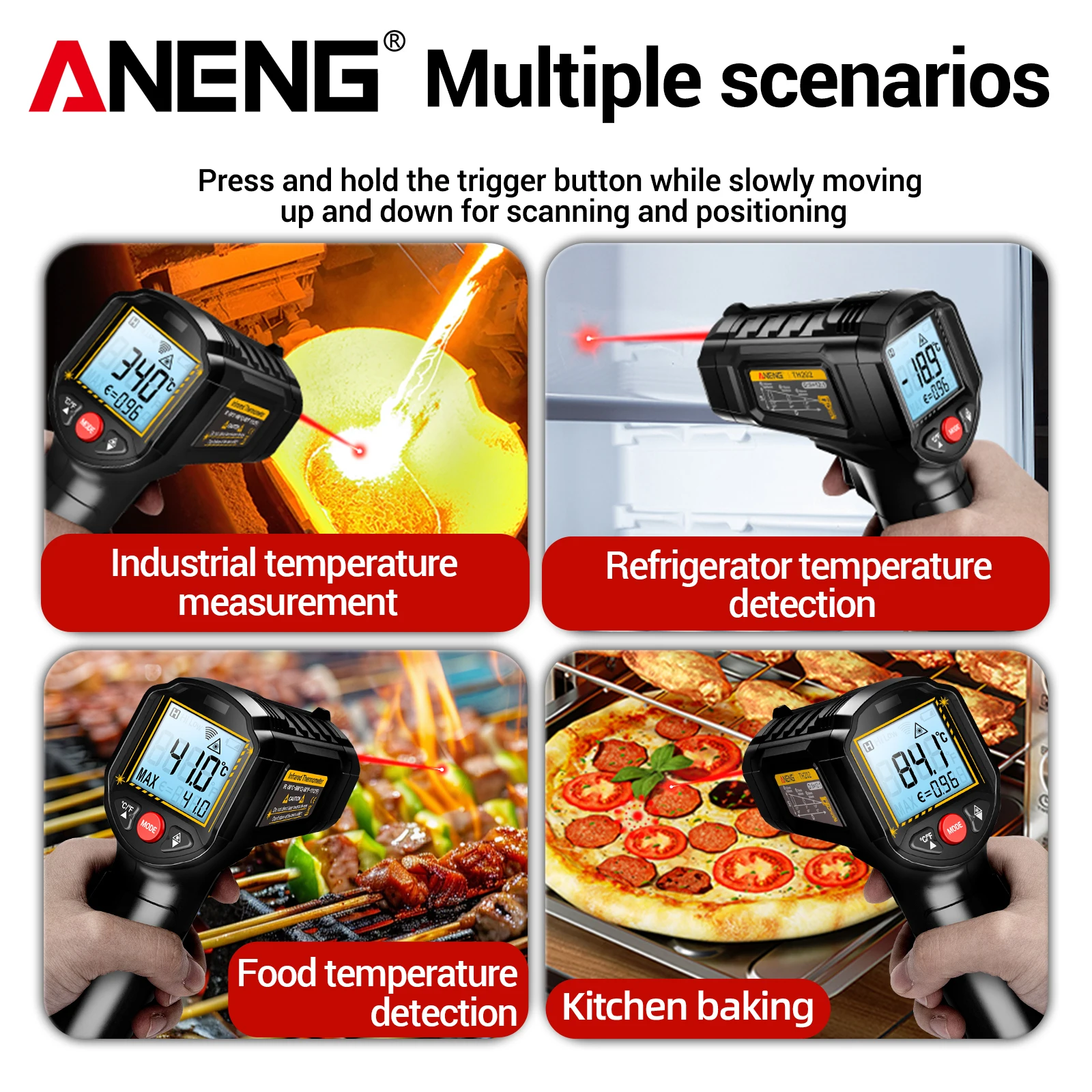 Termometer laser ANENG TH202 d - Industrial Laser Pen ulasan dan harga