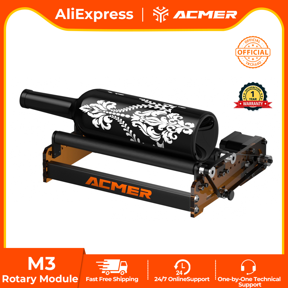 Rol Putar Laser ACMER M3 360 ° - Rotary Axis Laser Engraver ulasan dan harga