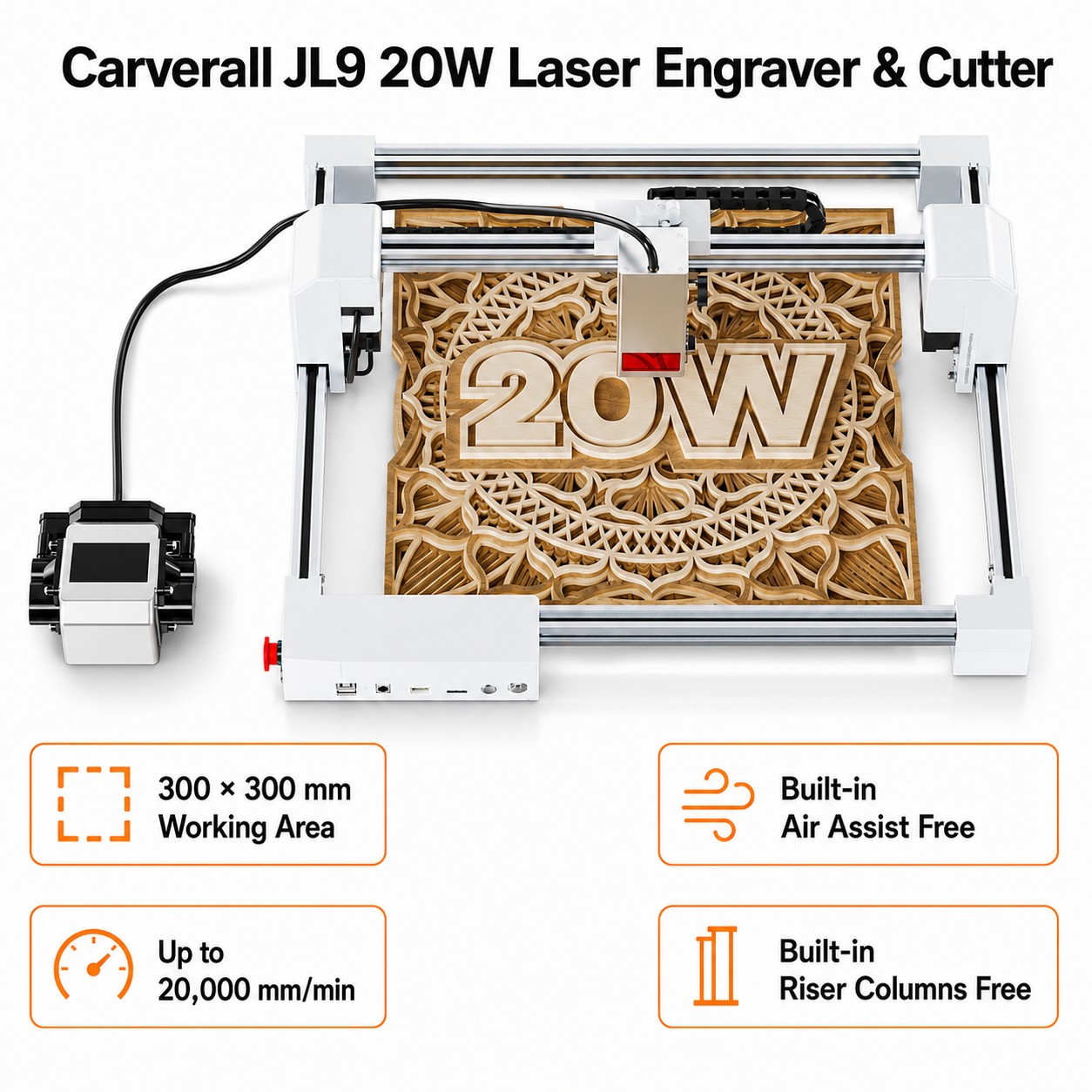 Carverall JL9 20W Mesin Penguk - Industrial Laser Cutting Machines ulasan dan harga