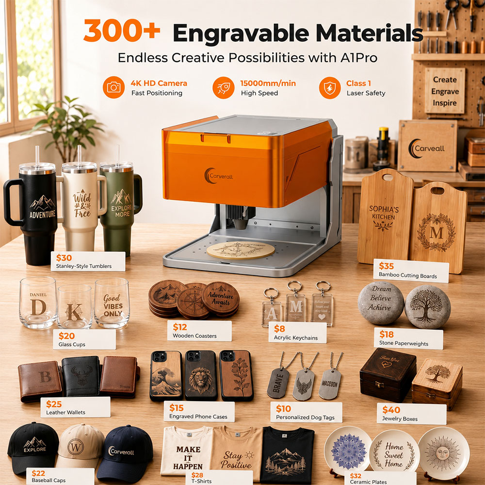 Carverall A1PRO 10W Mesin Ukir - Industrial Laser Cutting Machines ulasan dan harga